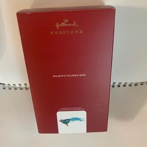 Hallmark 2020 Majestic Plumed Bird Handblown Glass Clip On Christmas Ornament